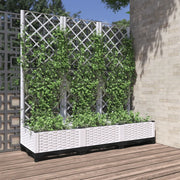 Fioriera da Giardino con Graticcio Bianco 120x40x121,5 cm PPcod mxl 119035