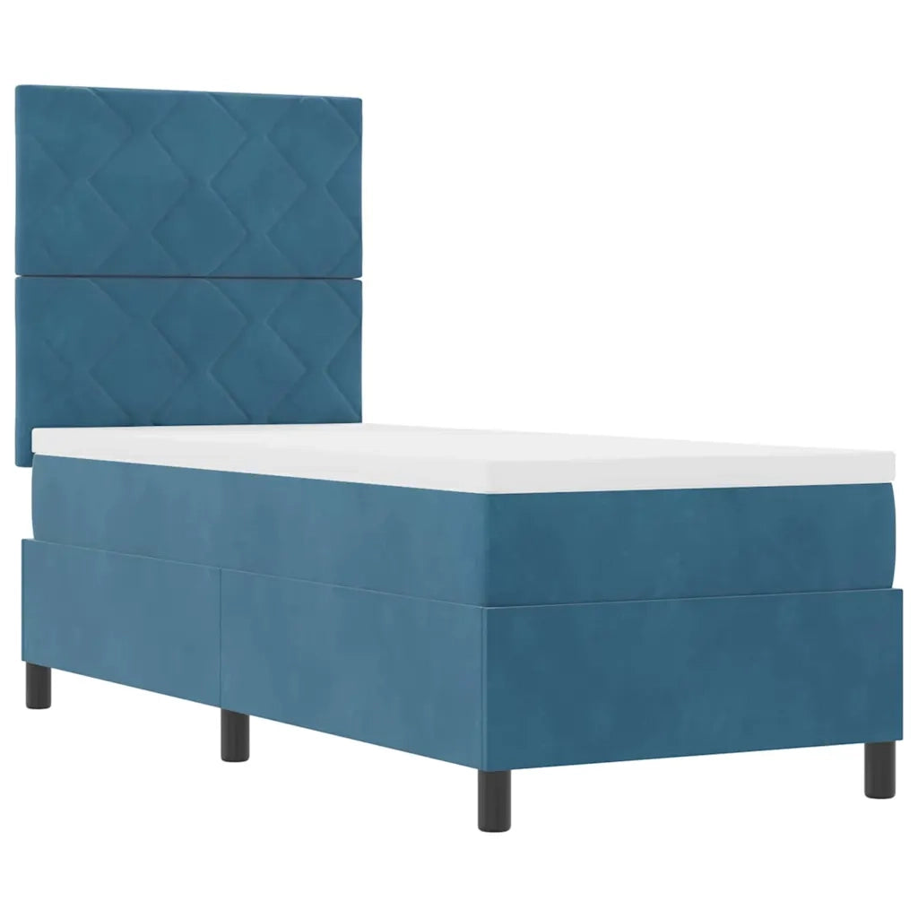Letto a molle con testiera Blu Scuro 80 x 200 cm Velluto 3339864