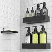 Tappeto Antiscivolo per Bagno - 3 Pezzi - Nero