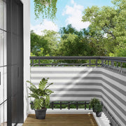 Schermo da balcone Grigio chiaro e bianco 75 x 500 cm 42030927