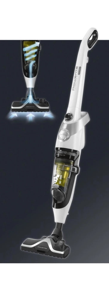 Rowenta RH8147WA Powerline Extreme Aspirapolvere a Bastone Ciclonico Senza Sacco 0,9 L 750 W 77 dB colore Bianco Giallo