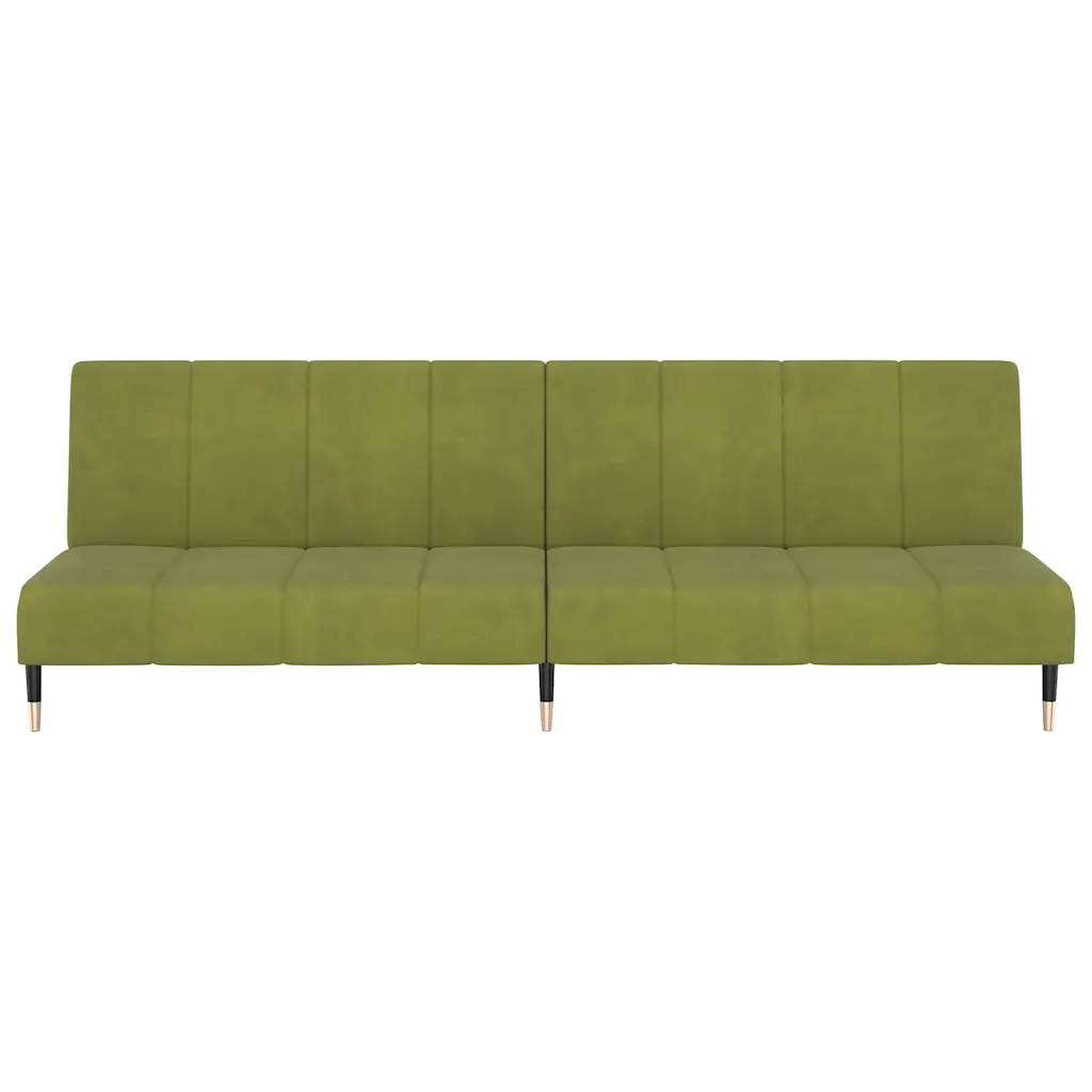 Divano letto | Sof¨¤ letto | Letto singolo a 2 Posti Verde Chiaro in Velluto
