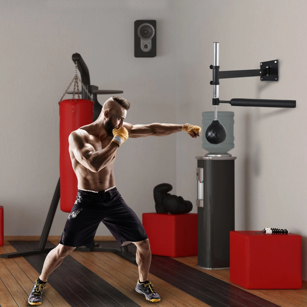 Struttura per Boxe con Speedball ¨C Xylo ¨C Palo Riflessi Rotante Regolabile Pieghevole Acciaio 79x72x20cm