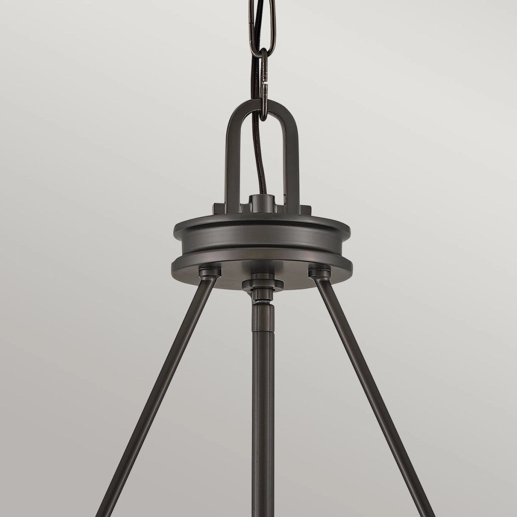 Sospensione Collier Hinkley nera Ø54 opale 4xE14 IP20
