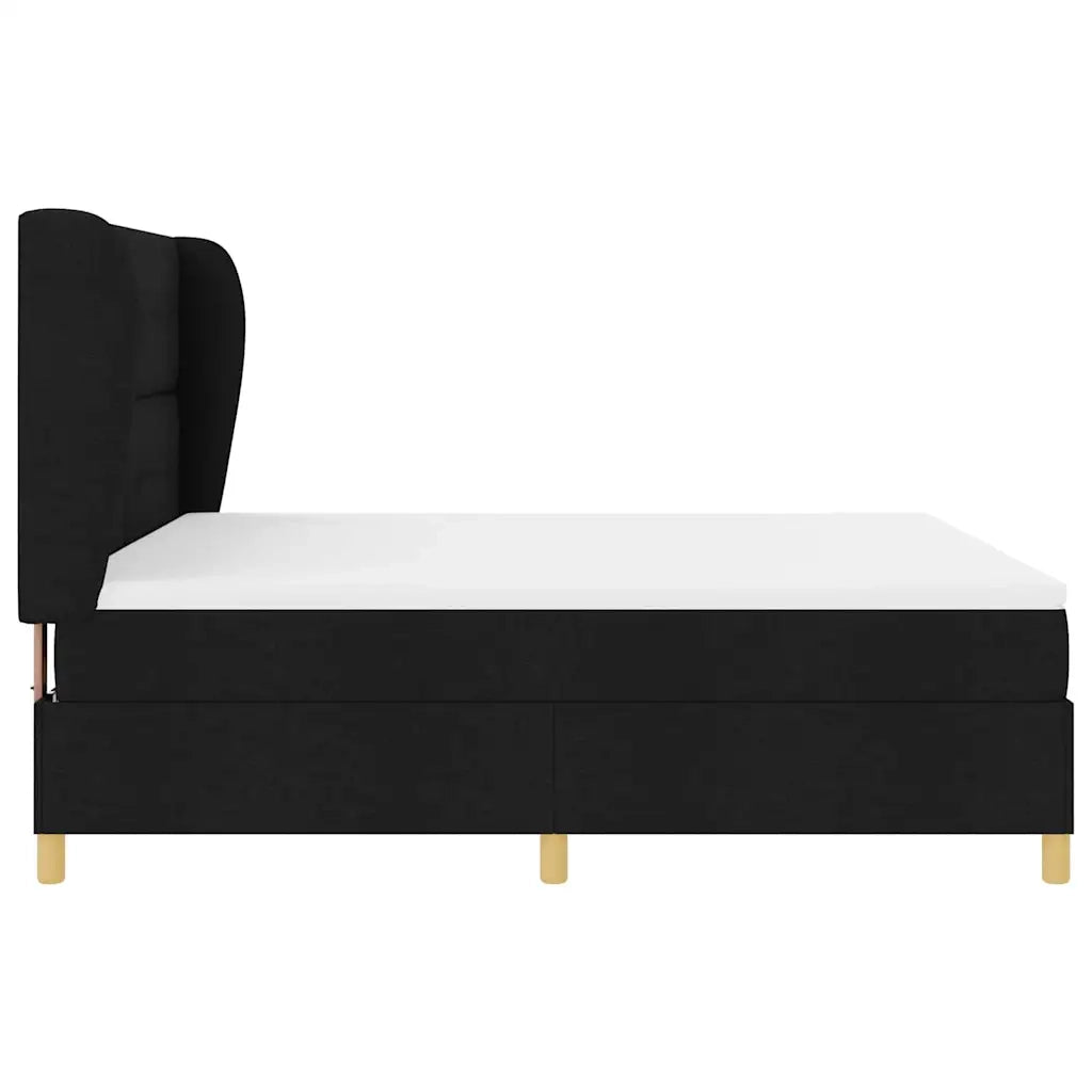 Letto a molle con materasso Nero 200 x 180 cm Tessuto 3340769