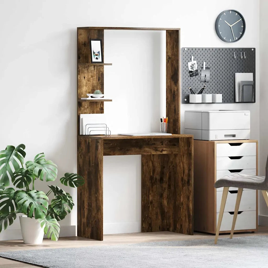 Scrivania Rovere fumé 78,5 x 37 x 154,5 cm Legno multistrato 869342