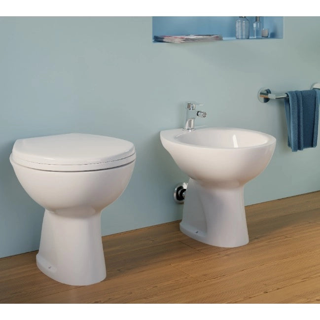 VASO WC IDRO IN CERAMICA BIANCA A TERRA