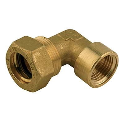 GOMITO STRINGITUBO FILETTO FEMMINA X RAME - OTTONE MM 10X1/2F- 10 pezzi