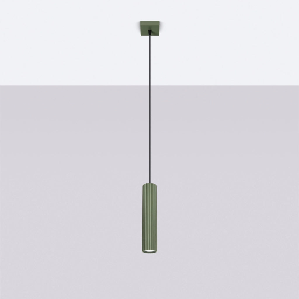 Lampada a sospensione KARBON 1 verde oliva