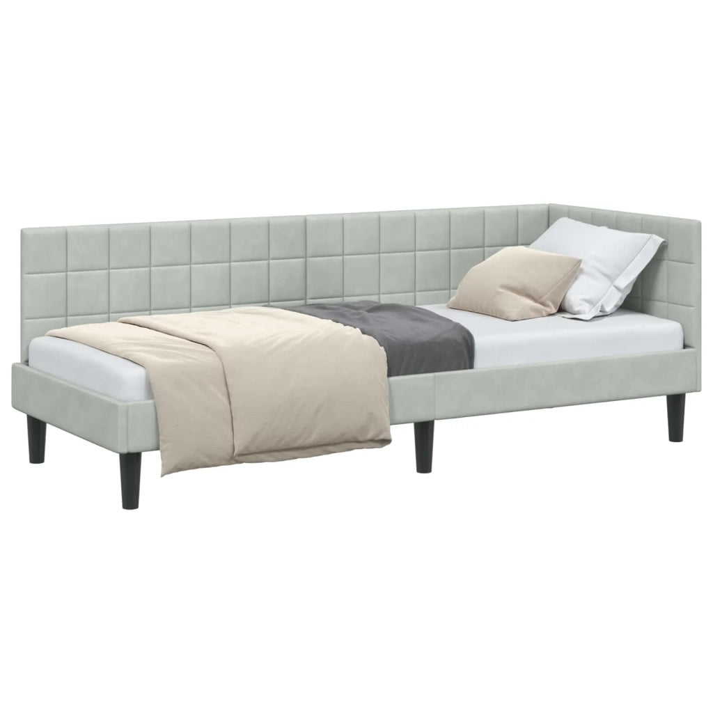 Cornice del letto ad angolo Grigio chiaro 80 cm x 200 cm