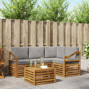 Set di divani da esterno 5 pcs Grigio Naturale e Chiaro 3374786