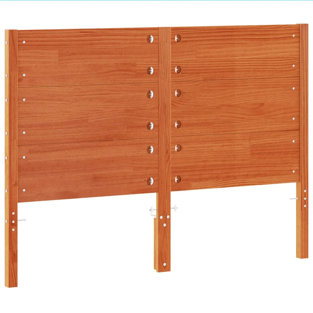 Testiera-Testata-Testiera Decorativa Marrone Cera 180 cm in Legno Massello di Pino 969351