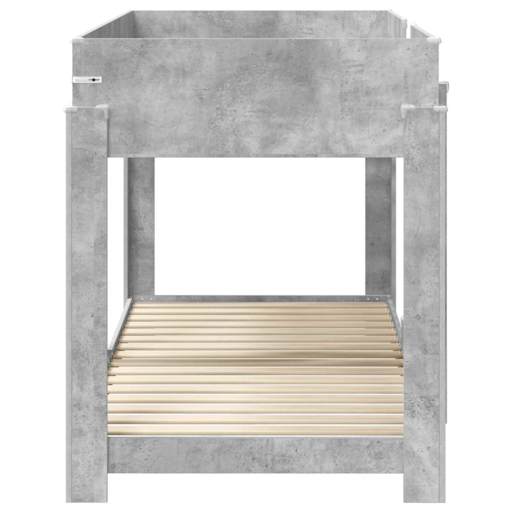 Letto a Castello per Bambini Grigio cemento 100 x 200 cm