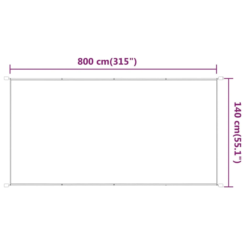 Tenda da sole verticale 140 x 800 cm tessuto oxford bianco 02_0007565