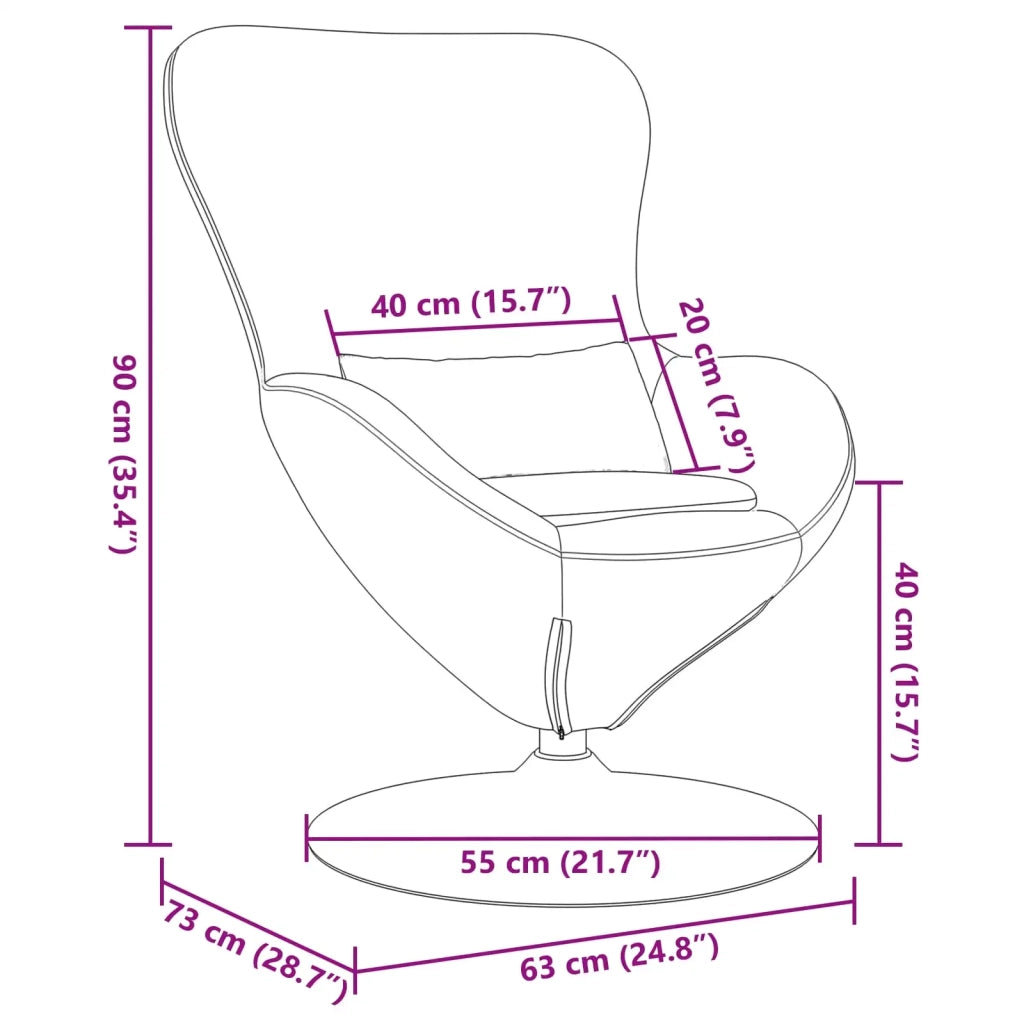 Poltrona | Sedia Relax uovo Nero Velluto