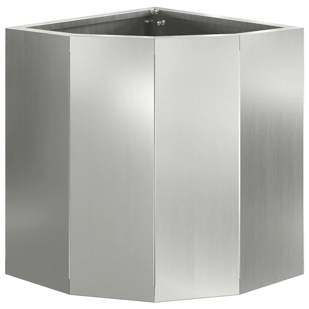 Vaso d'angolo Argento 30 x 30 x 35 cm Acciaio zincato 883659