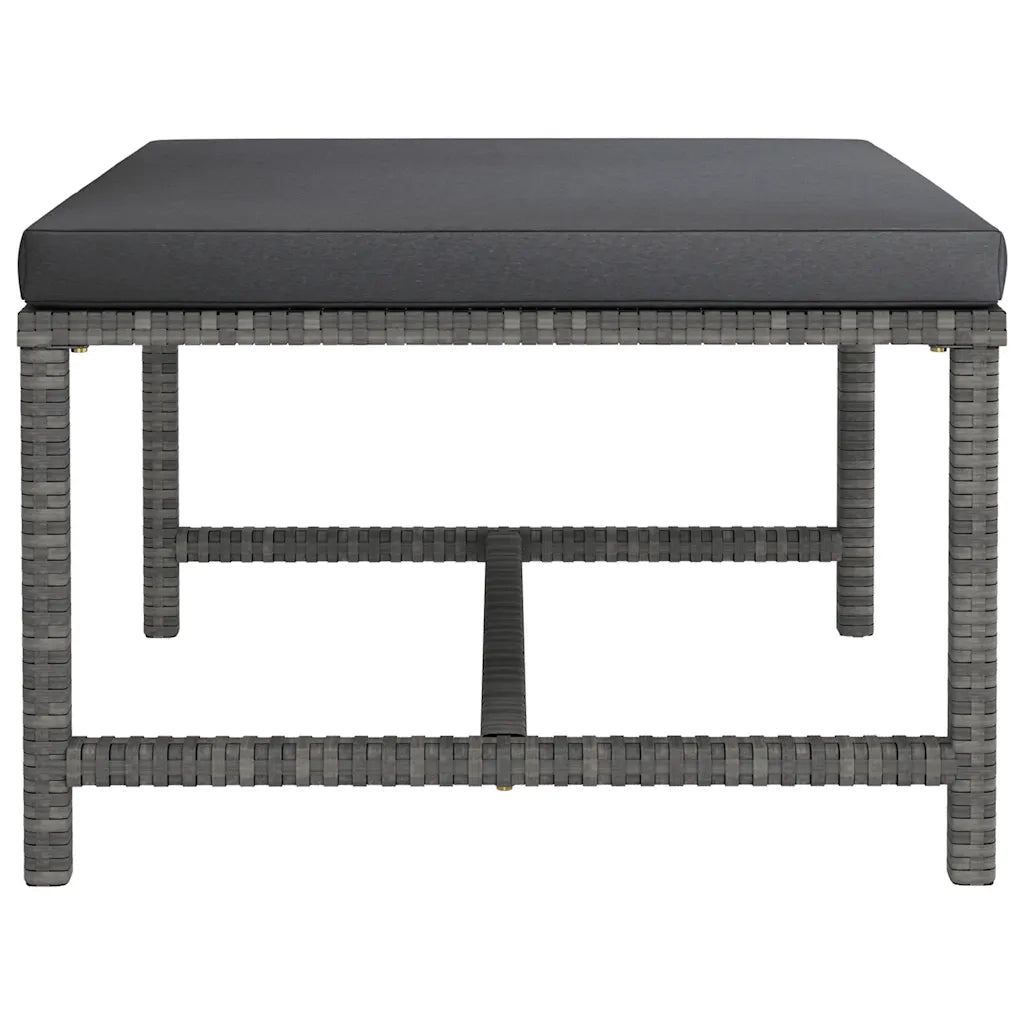 Set Divani da Giardino 12 pz con Cuscini in Polyrattan Grigio 3059777