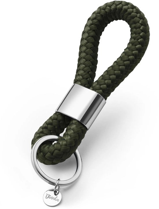 Sostegno chiave in argento, verde oliva