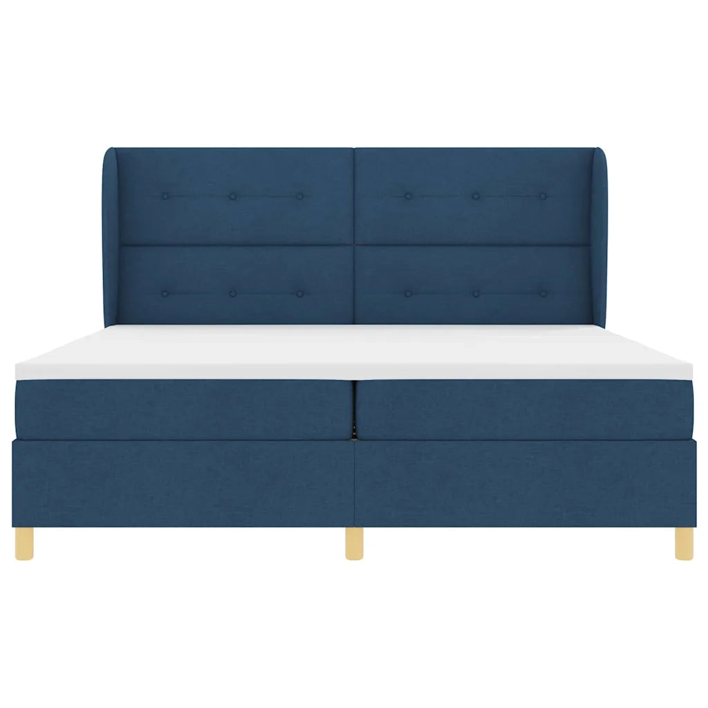 Letto a molle con materasso Blu 200 x 200 cm Tessuto 3340780