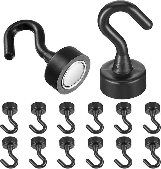 Hanger magnetici multifunzionali - 12 pezzi - nero