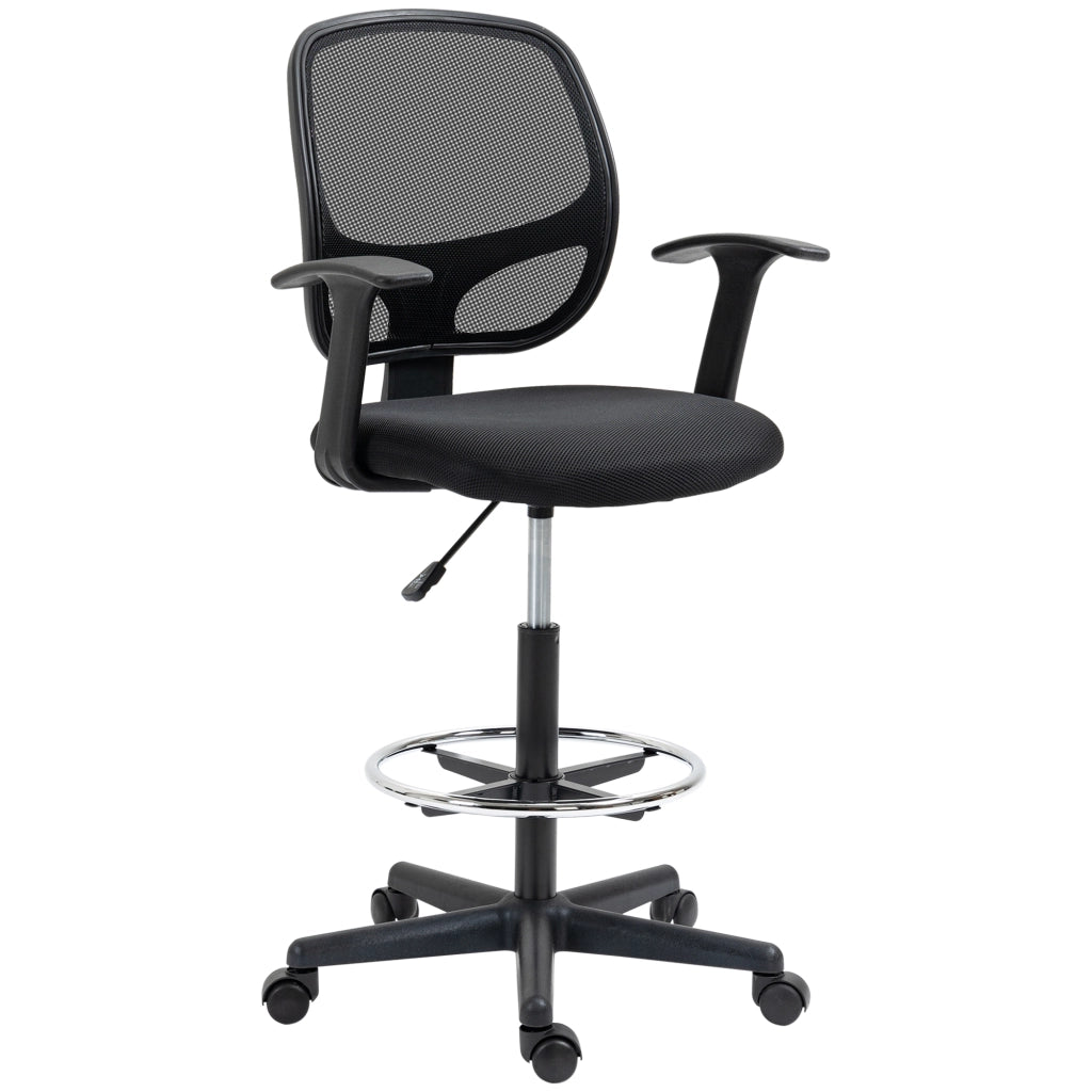 Sedia da ufficio ergonomica con rete ¨C Minimal ¨C nera 60x56x110-132cm