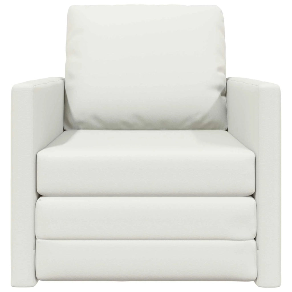 Divano letto | Sof¨¤ letto | Letto singolo 60cm Bianco Pelle Artificiale