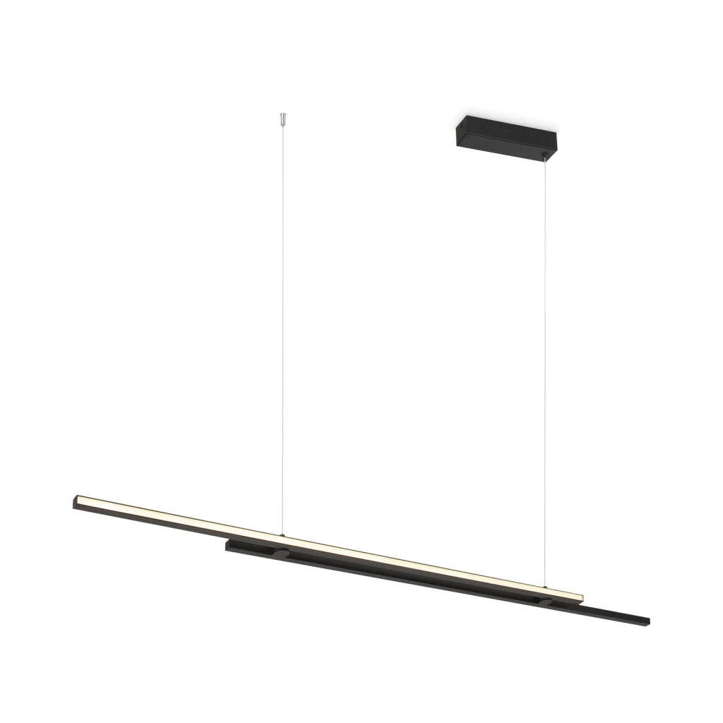 Maytoni Lampadario moderno Halo 1 luce LED integrato nero alluminio