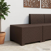 Divano da Giardino a 1 Posto Aspetto Rattan PP Marrone 8011757
