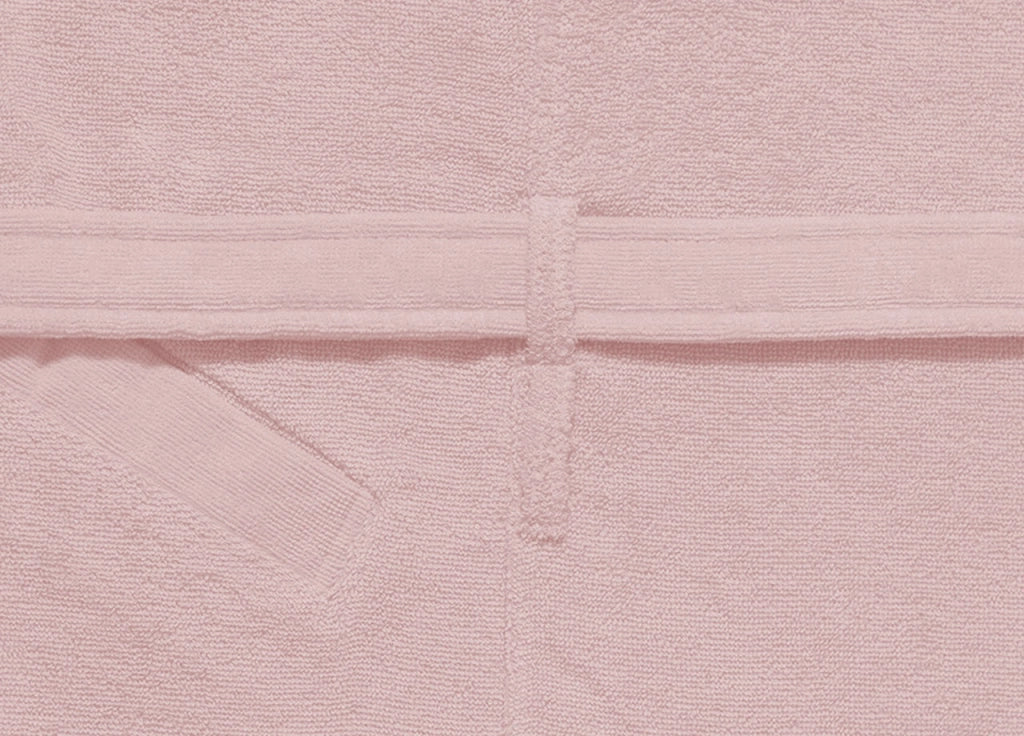 Accappatoio Con Cappuccio E Tasche In Spugna Mod. Joy Tinta Unita Rosa - S-M - Rosa