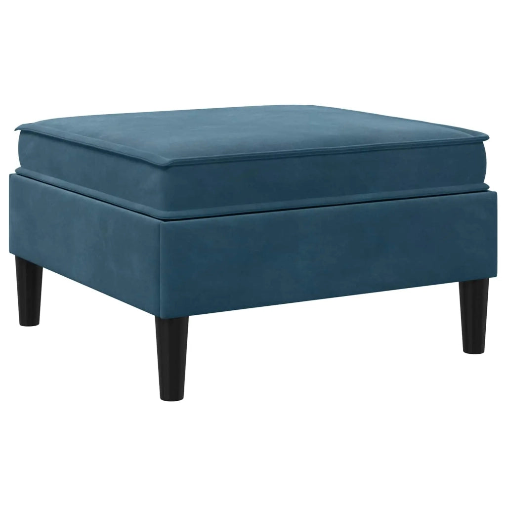 Pouf con Storage Blu Velluto 42027141