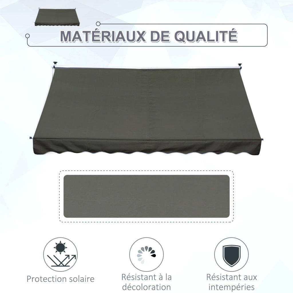 Tenda da esterno pieghevole retrattile ¨C Minimal ¨C grigio 3x1.5 m