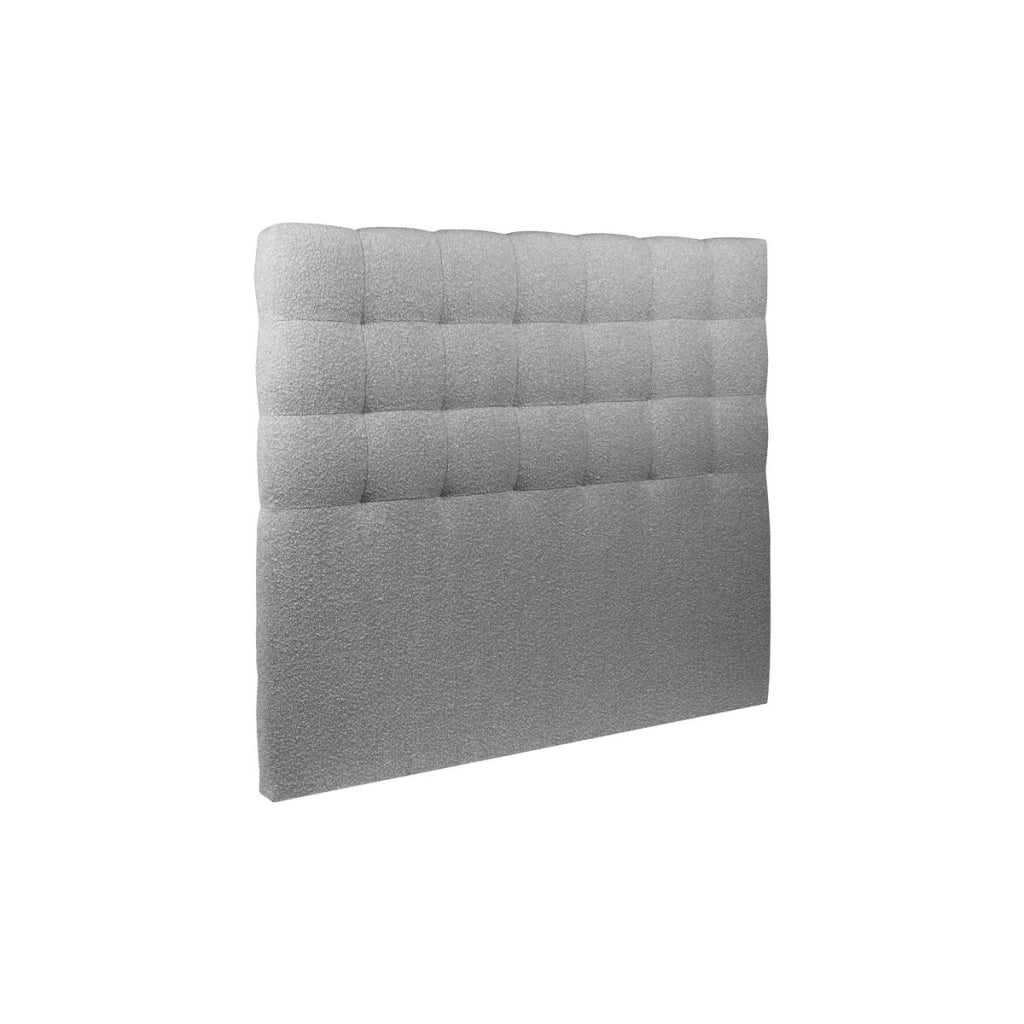 Letto 180x200 cm con testata imbottita - tessuto bouclé