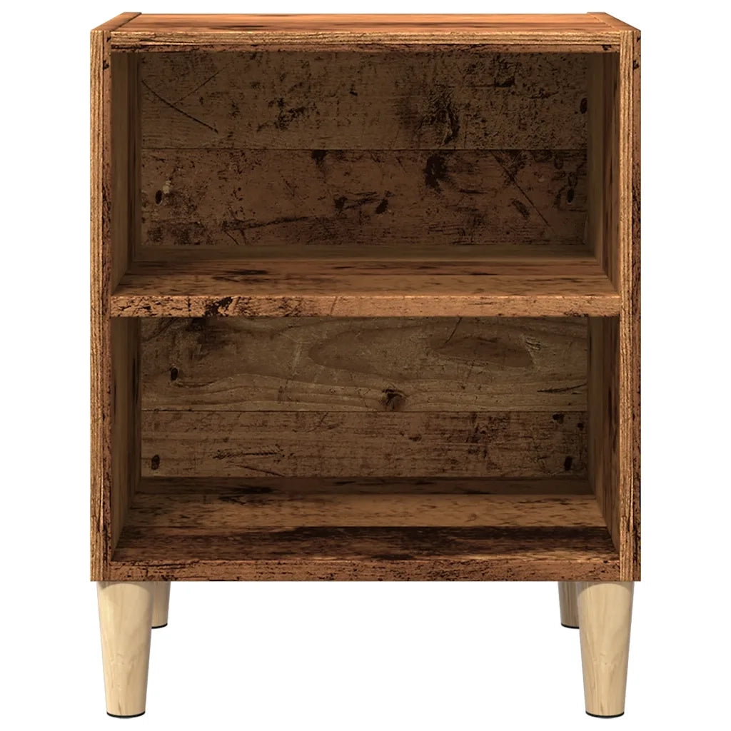 Comodini 2 pz Legno Vecchio 40x30x50 cm in Legno Multistrato 856417