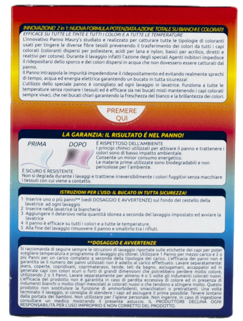 MAURY'S CATTURA COLORE PER LAVATRICE 30+4PZ