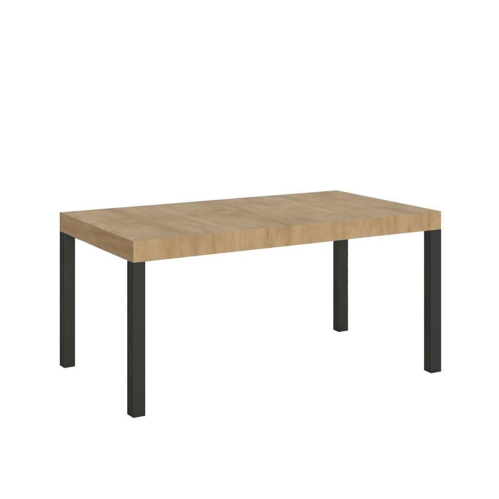 Tavolo allungabile 90x120/224 cm EveryX Premium Quercia Natura telaio Antracite