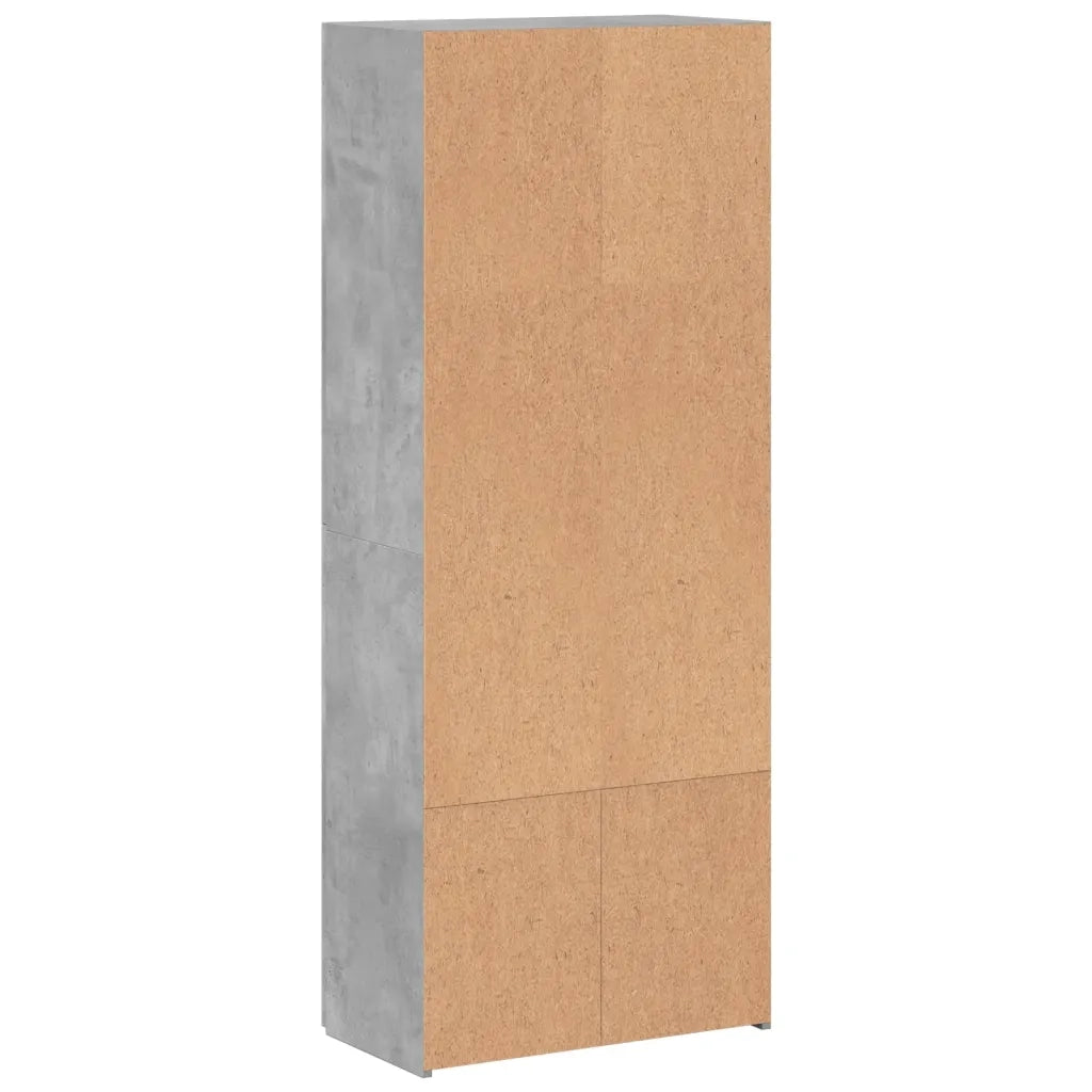 Schedario Grigio Cemento 60x32x153 cm in Truciolato