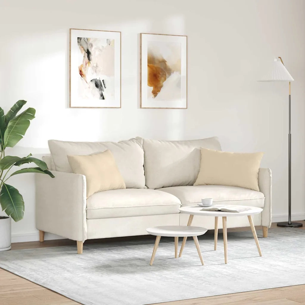 Cuscini da Divano 2 pcs Crema 60 x 40 cm Tessuto 42013686