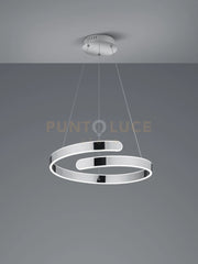PARMA SOSPENSIONE LED 37W 4500lm, 4000K CROMO CON DIMMERAZIONE AD INTERRUTTORE D.50CM