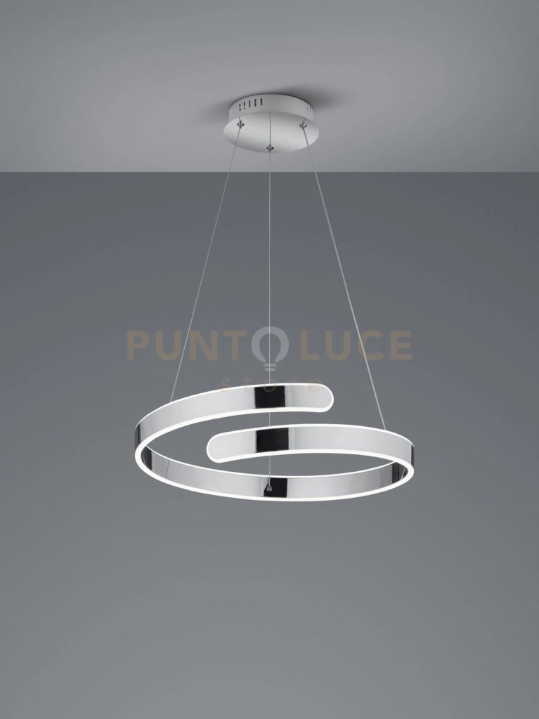 PARMA SOSPENSIONE LED 37W 4500lm, 4000K CROMO CON DIMMERAZIONE AD INTERRUTTORE D.50CM