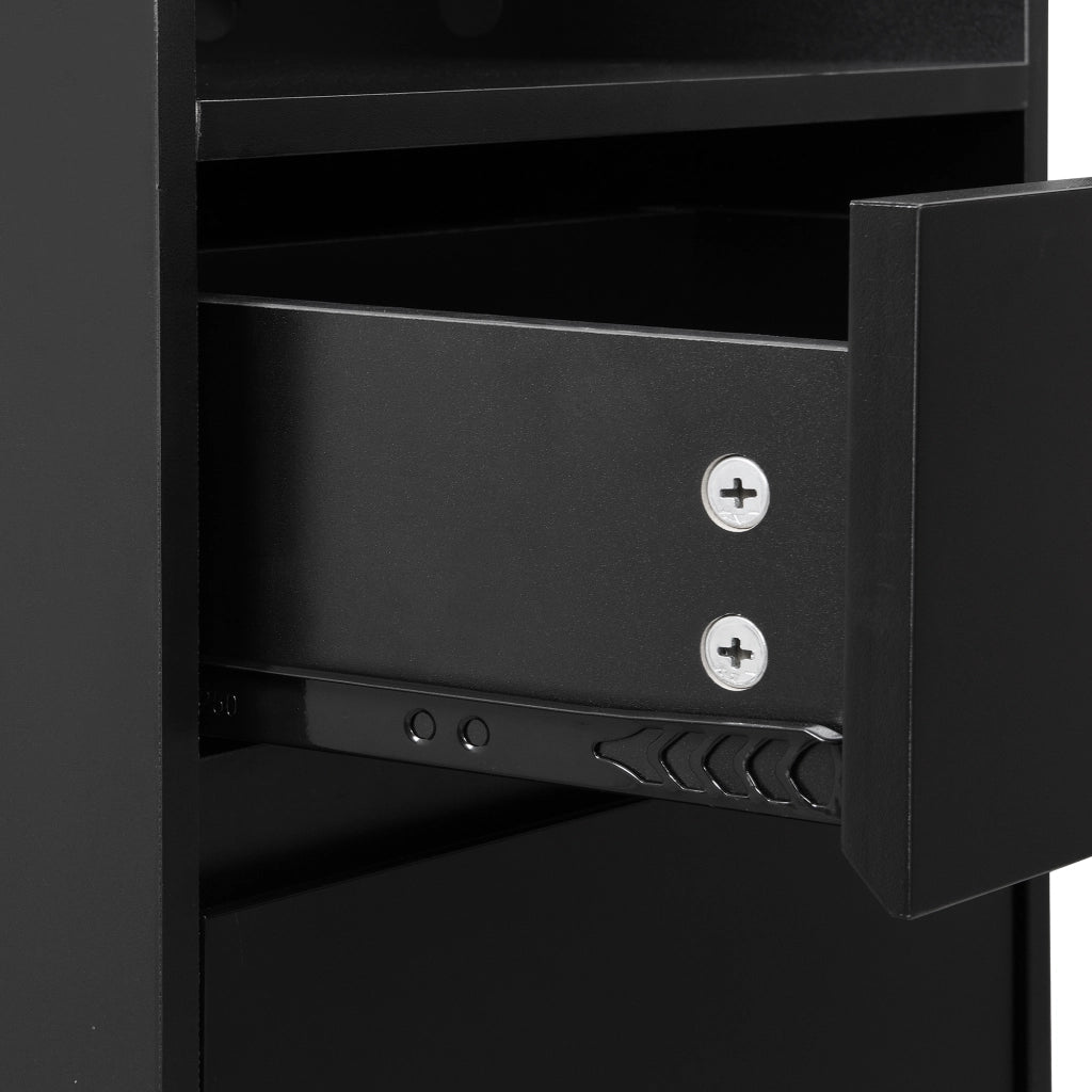 ARMADIO DA INGRESSO con panca, H180xL100xP35 cm, nero, MDF