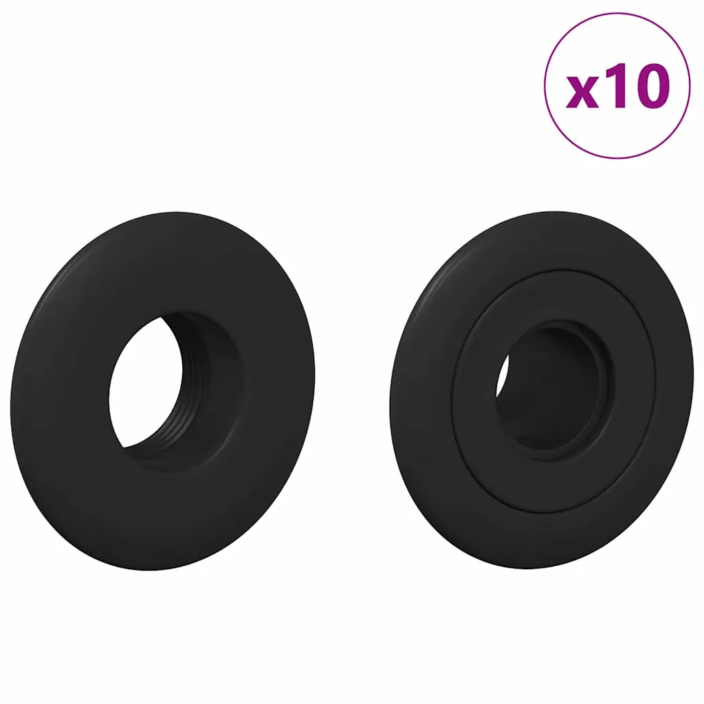 Cuscinetti per tavolo da biliardino 10 pcs Nero 5 x 5 x 2,8 cm 858902