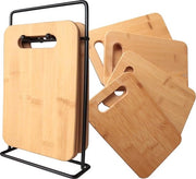 Set di 4 tavole di taglio in legno per carne, formaggio e pane