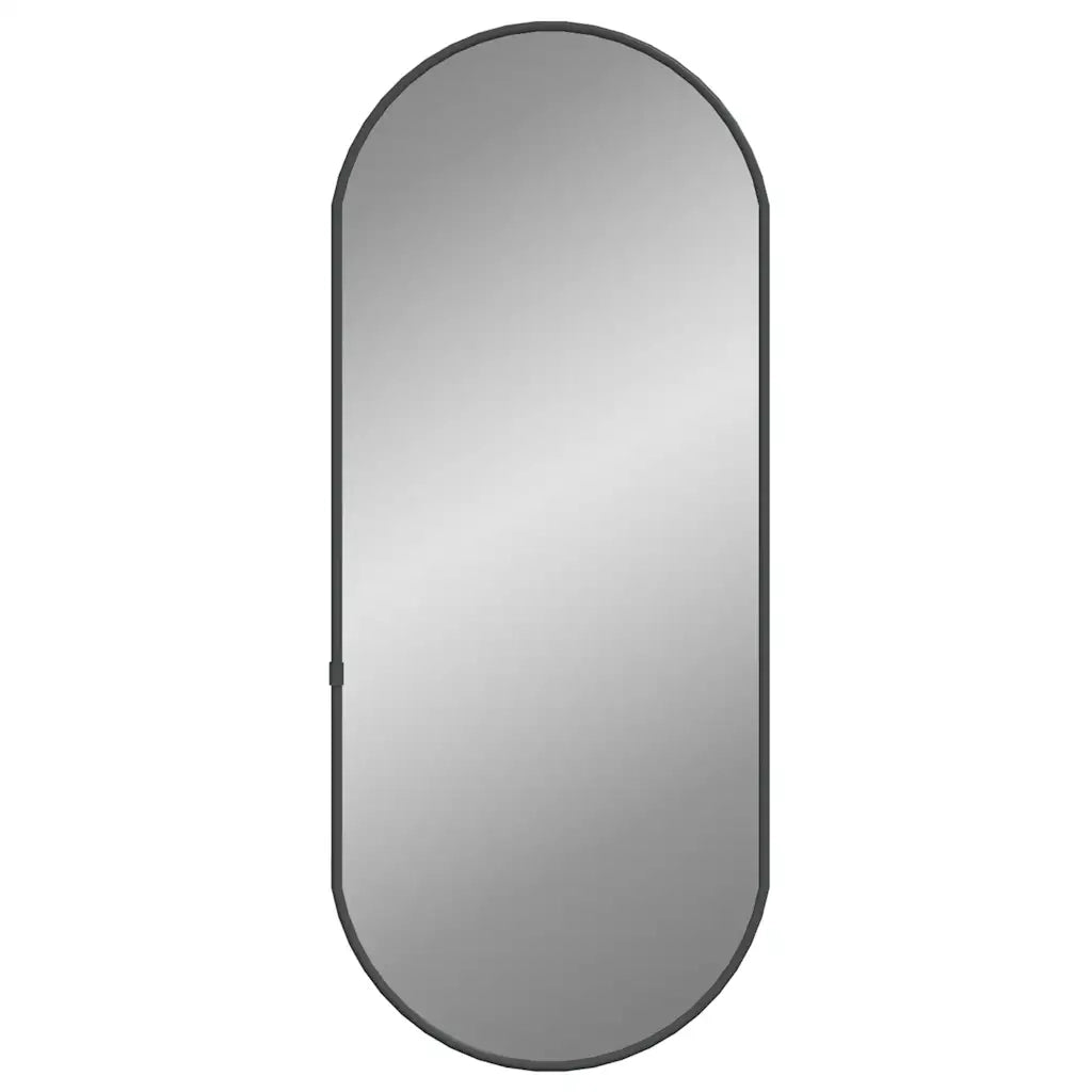 Specchio da Parete Nero 60x25 cm Ovale 348204