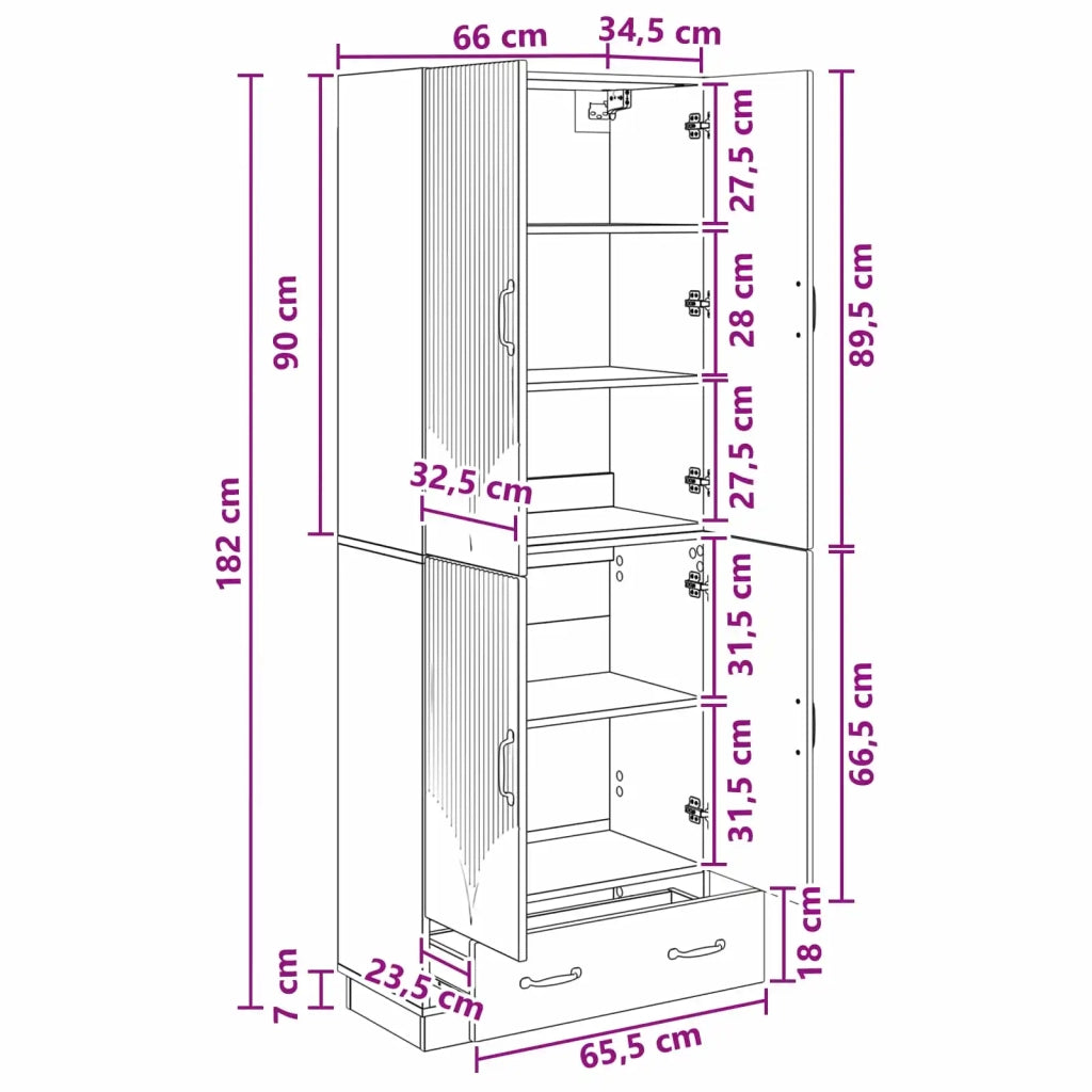 Set di armadi 2 pcs Nero Legno ingegnerizzato 3416773