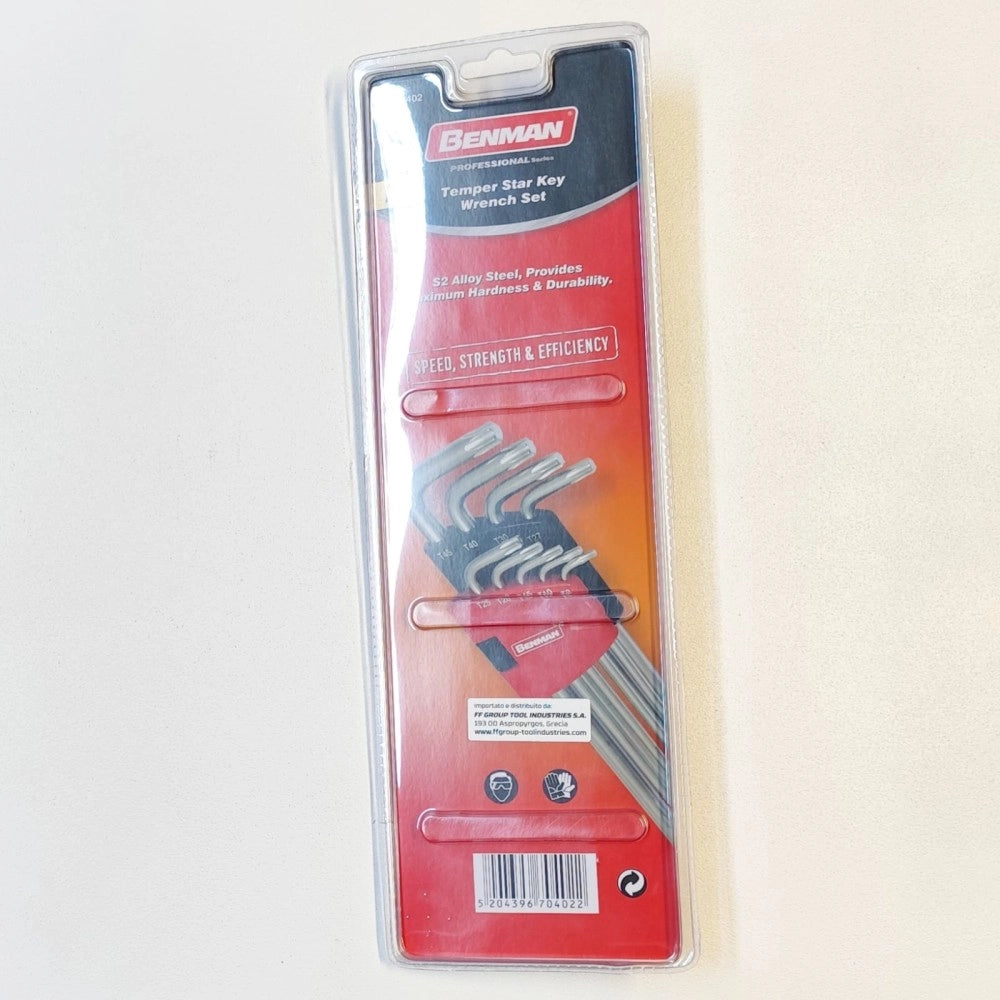 Benman set 9 chiavi torx extra lunghe