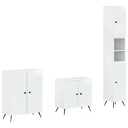 Set di armadietti da bagno in 3 pezzi BREDA Bianco Lucido 3417481