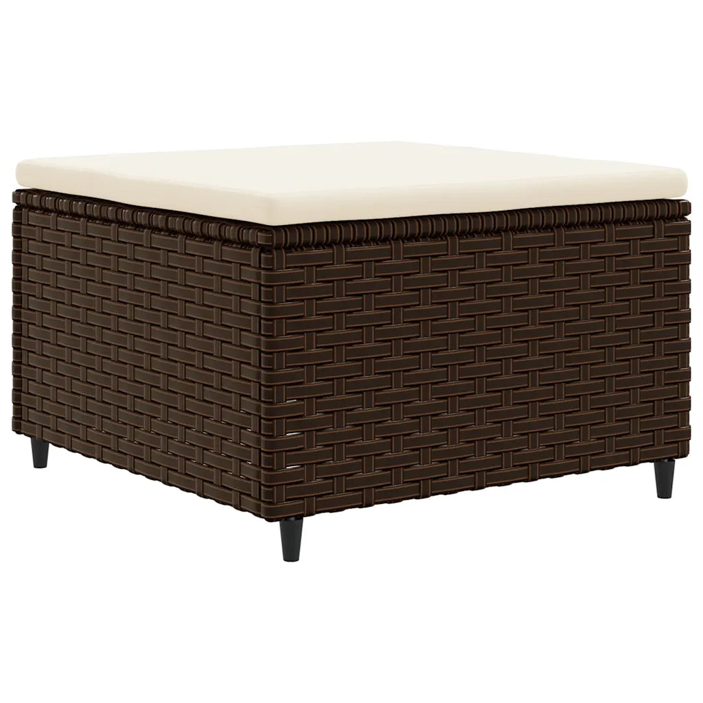 Set Mobili da Giardino 6pz con Cuscini in Polyrattan Marrone 3308241