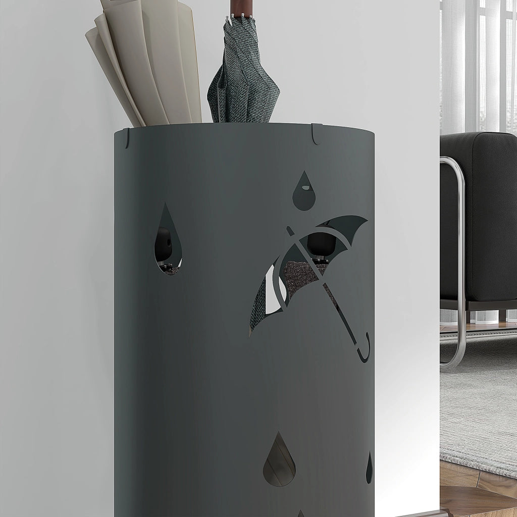 Portaombrelli in metallo ¨C Minimal ¨C grigio 17x41 cm