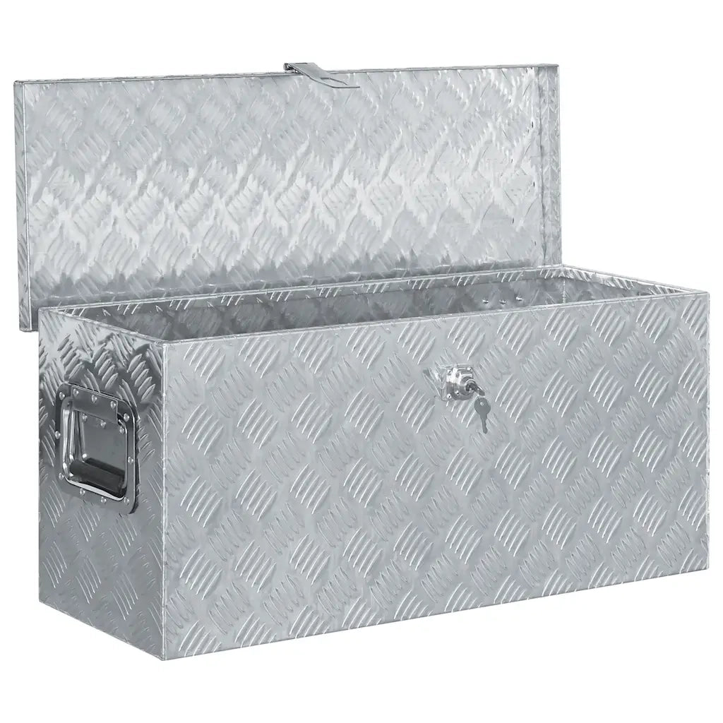 Cassetta in Alluminio 80x30x35 cm Argento 142939