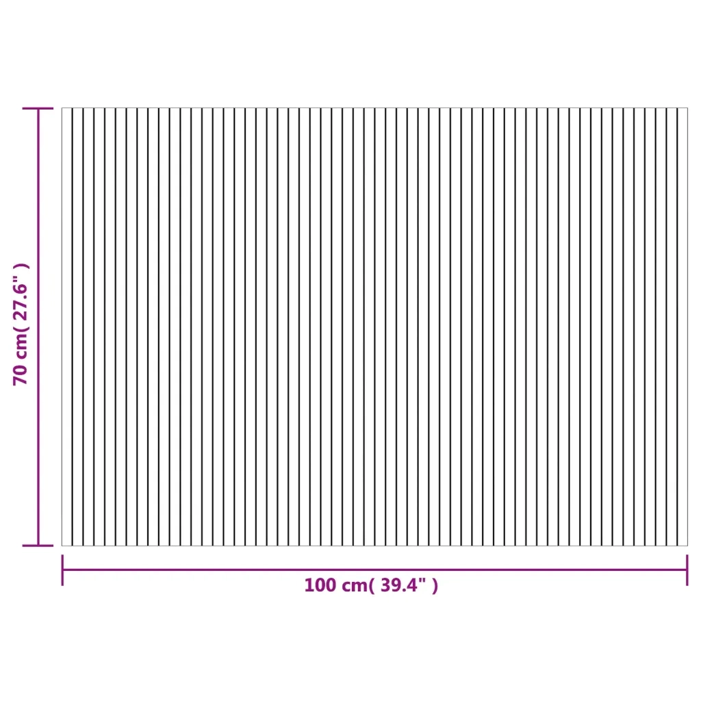 Tappeto Rettangolare Marrone Scuro 70x100 cm in Bambù 376743